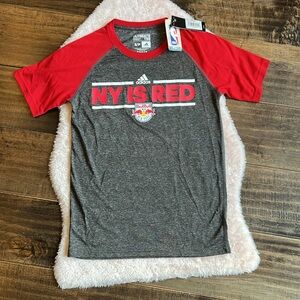 Adidas Ultimate Tee New York Is Red Short Sleeve T-shirt Size Small
